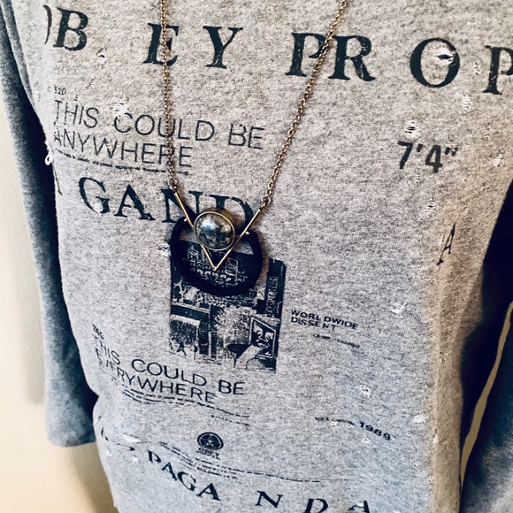 Obey Distressed Graphic Gray Pullover Sweatshirt - Picture 3 of 7